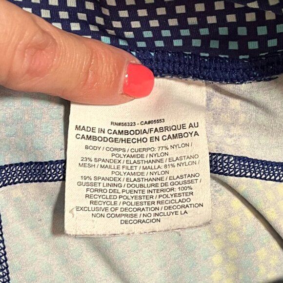 Nike Woman's Athletic Blue and White Polka Dot Dri - Fit Leggings - Size Small - Picture 12 of 12